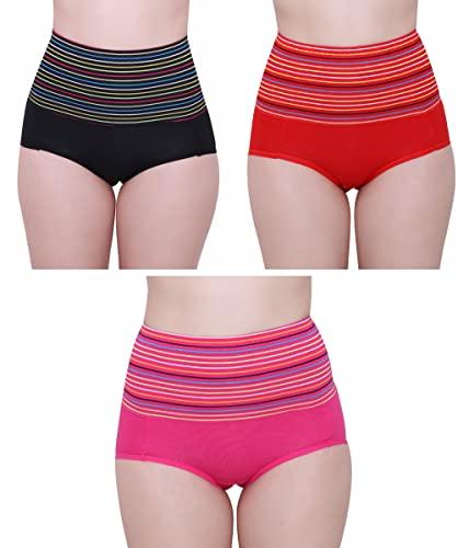 glamoras women's cotton high waist full coverage hipster panty