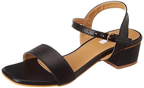 elle women's heels sandal, black, 7