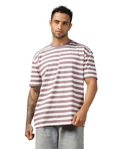 leriya fashion mens t-shirt | t shirt for men| oversized t shirt for men| loose fit t shirt for men (medium, purple)