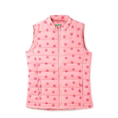 united colors of benetton girl's regular fit polka dot print jacket (size: 11-12 years)-23a2jacksl54i901