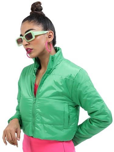 ketch womens full sleeve regular fit jacket khjk000050 green l