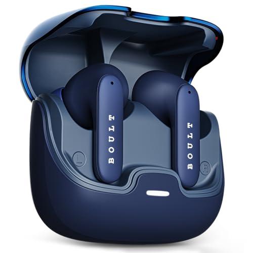 boult audio india's #1 rated audio brand z40 earbuds with 60h battery, zen™ enc mic, low latency gaming, type-c fast charging, made in india, rich bass drivers, ear buds bluetooth wireless tws (blue)