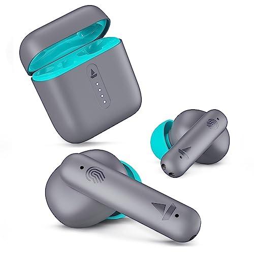 boat airdopes 141 bluetooth truly wireless in ear earbuds with 42h playtime,low latency mode for gaming, enx tech, iwp, ipx4 water resistance, smooth touch controls(cyan cider)