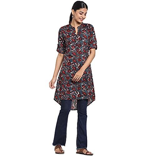 bewakoof women's printed short kurta brown