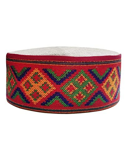 vastraa fusion unisex woolen kullu/himachali cap (pack of 1) (multi-0962)