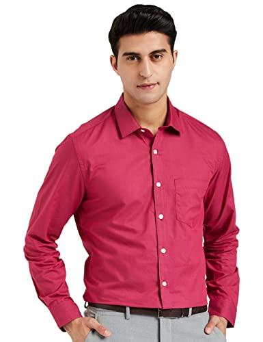 amazon brand - symbol men's black slim formal shirt (aw17mfs47_crimson 44)