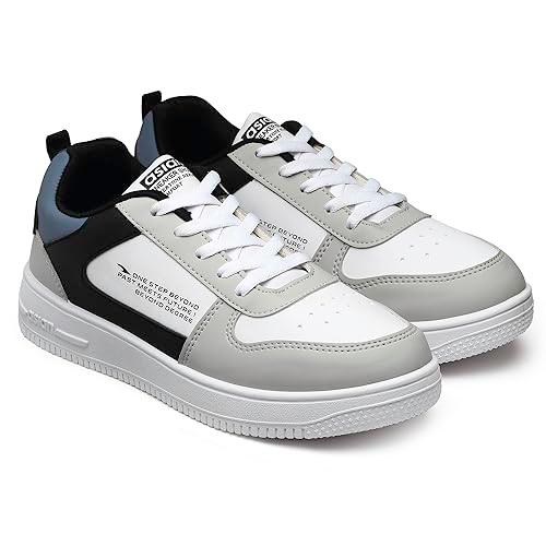 asian men's thunder-03 white casual sneaker shoes with lightweight max extra comfort lace-up shoes for men's & boy's