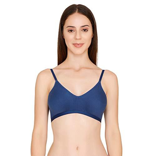 zivame women's synthetic padded wire free seamless bra (zi1885coreablue_blue_34c_blue_34c)