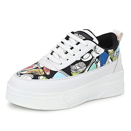 prolific women's white sneakers - 5 uk