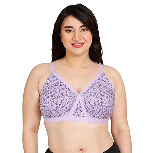 rosaline women's polyester cotton non padded wired casual full coverage bra (ro1192fashepurp0032d_purple_32d)