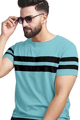 ausk tshirt for men || half sleeve t shirts for men || men roud neck t-shirt (color-sky blue)