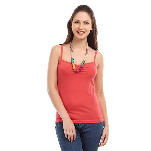 soie women's cotton camisole (inner_bright orange_s)