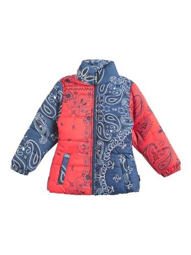 okane girls colourblocked mock collar lightweight padded jacket