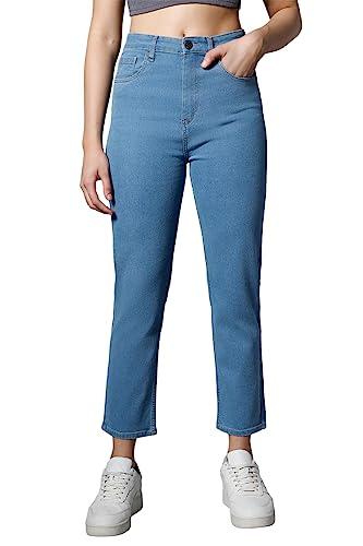 high star women's straight fit stretchable jeans (hswjnw23101_ig4_blue_34)