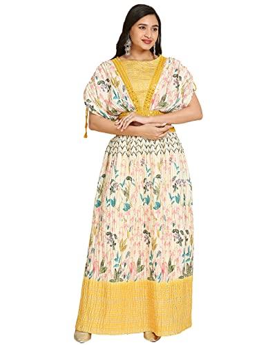 madhuram women's lehenga and choli with embroidery yellow set(m-2422 yellow_3x-large)