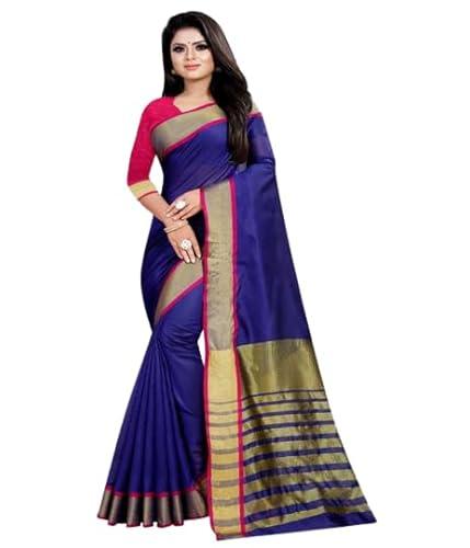 florence women's silk saree, blouse (fl-13865_2022_dark blue)