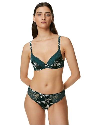 marks & spencer women's silk blend modern boy short panties (pack of 1) (t816372agreen mix_green