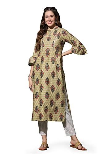 fashion dream women’s cotton kurta and pant set (fdwcmb00012 bge xs_beige_xs)