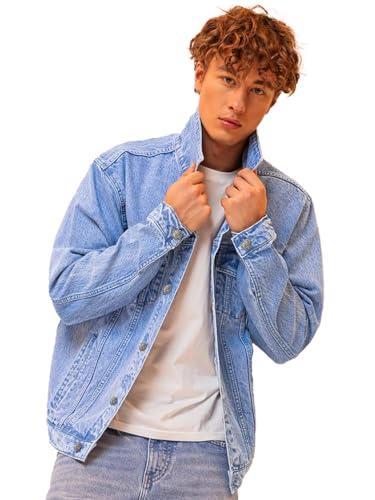 kotty men's solid denim jacket