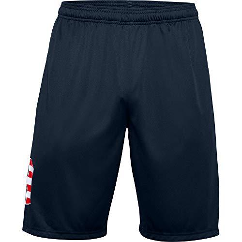 under armour men's freedom tech logo shorts , academy blue (408)/academy blue , small