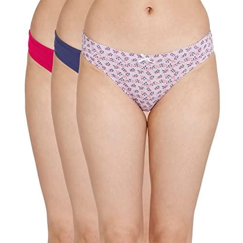 zivame girl's cotton blend classic bikini style underwear (pack of 3) (zi2698fashasrtdg000s_assorted