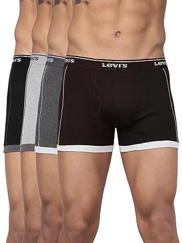 levi's men's cotton classic regular fit boxer brief (pack of 4) (style-007a_assorted_s)