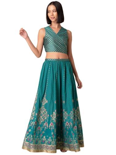 indya women's poly viscose silk lehenga sets (ico00579_green_xl)