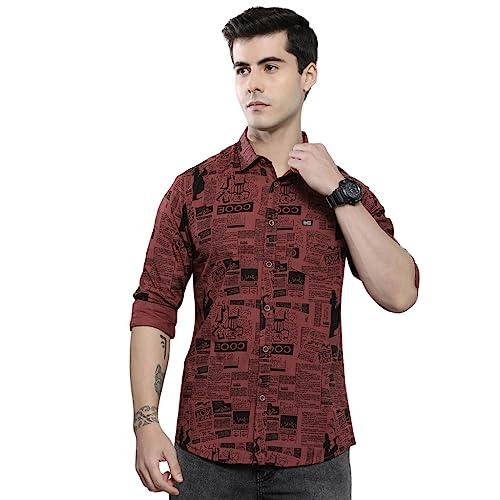 the indian garage co men's slim fit shirt (0122-sh156-10_rust 2xl)