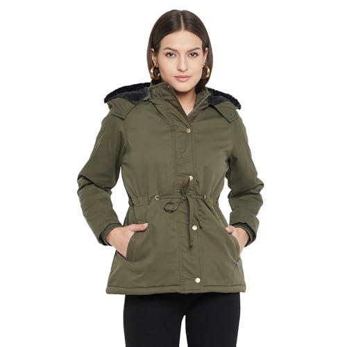 duke stardust women full sleeve jacket (sdz4095_forest green_xxl)