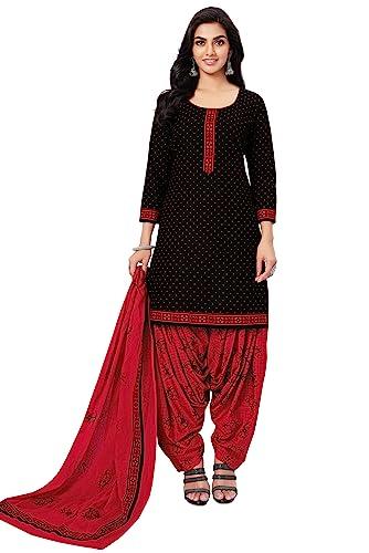 miraan cotton printed readymade salwar suit for women (bandcolor1711s_black_small)