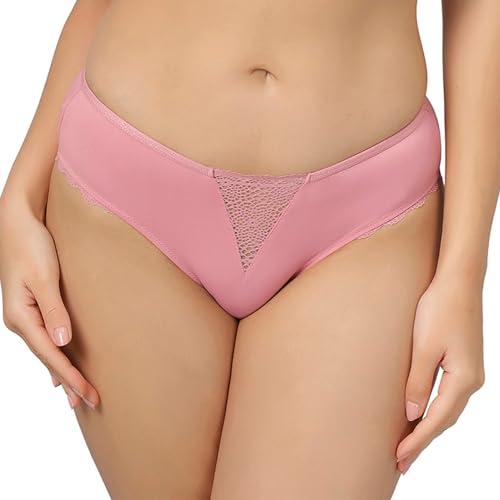 soie women's mid rise full coverage lace brief (fp-1560 blush s-a)