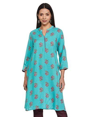 max women's rayon regular tunic shirt (dackwi22mi_blue_m)