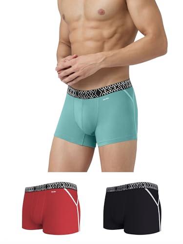 xyxx men's pure cotton regular solid trunk (pack of 3) (xy_cr3_trnk1_02_03_atlas blue+black night+rio red_m)