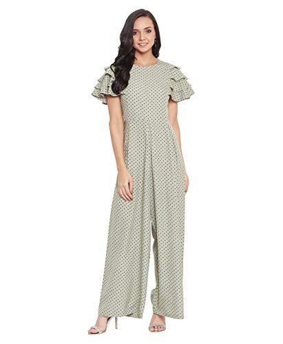 uptownie lite women's maxi jumpsuit (printed green,small)