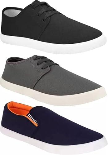 bruton lightweight combo pack of 3 trendy sneakers for men