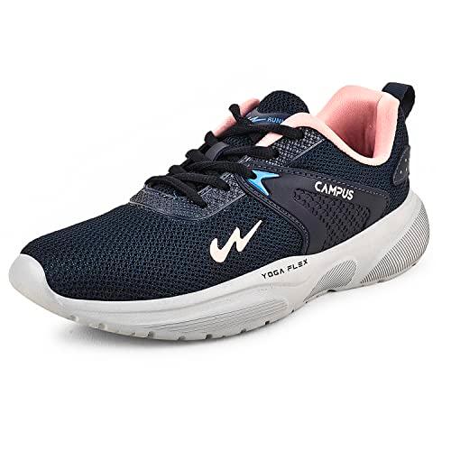 campus women's camp simpy navy/peach running shoes - 6uk/india 22l-123