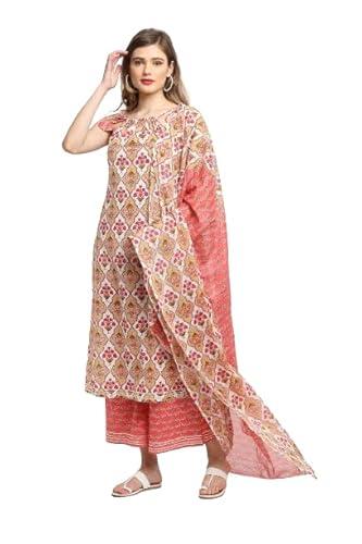 rajnandini women's pure cambric cotton printed kurta set with dupatta (joplse807-3xl_multicolor_3xl)