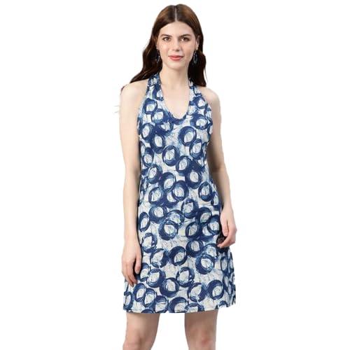 yash gallery women's tunic knee length dress (67-yk83indigo-xxl_indigo_xx-large)