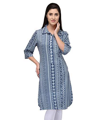 patrorna womens plus size pathani style tunic maternity top (psl6mt034_dark blue paisley print_8xl)