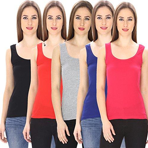 friskers cotton rib racerback women tank top pack of 5