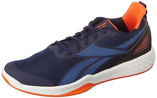 reebok men nautical mile m vector navy/essential blue/pump orange 10