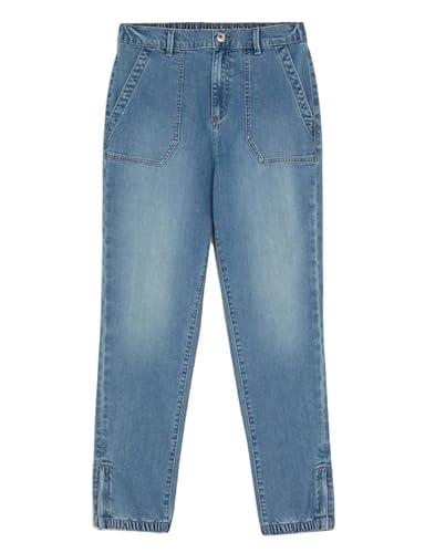 marks & spencer womens slim fit trouser (l) denim