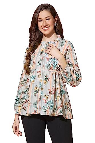 fashion dream women’s bsy polyester multicolor floral print top (multi_s)