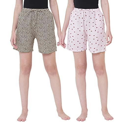 urban scottish comfortable women's shorts 100% viscose - exquisite at home gear for staying comfy - stunning print and expert stitching - moisture wicking fabric with casual beach style (uswb4224-m)