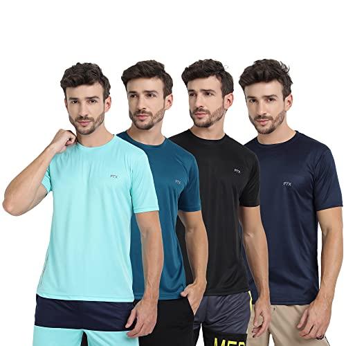 ftx drifit round neck half sleeve tshirt pack of 4(723_2_3_5_6)_l