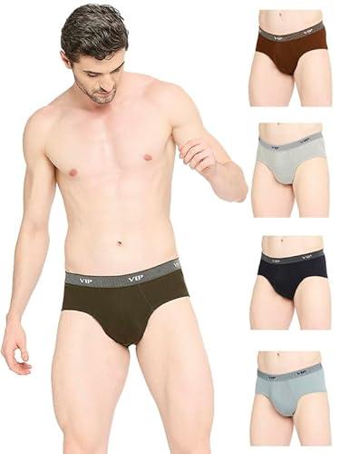 vip fresh men's breathable cotton mesh briefs - assorted colours - pack of 5 (80cm)