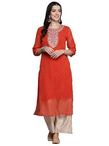 indo era women's printed straight ethnic kurta (kt9or7830_medium) orange