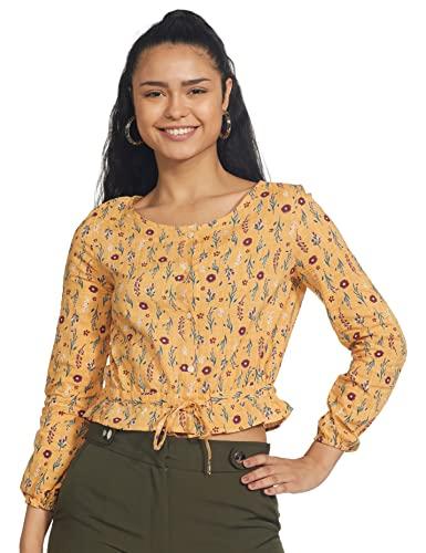 parx women's slim fit top (xwax00203-y4_medium yellow 00s)