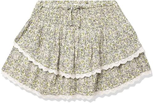 marks & spencer girls a-line skirt, yellow mix, 44877