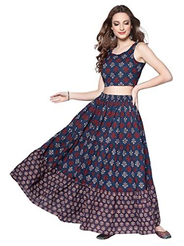 sera women's 0 lehenga choli (la5146- navy_medium)